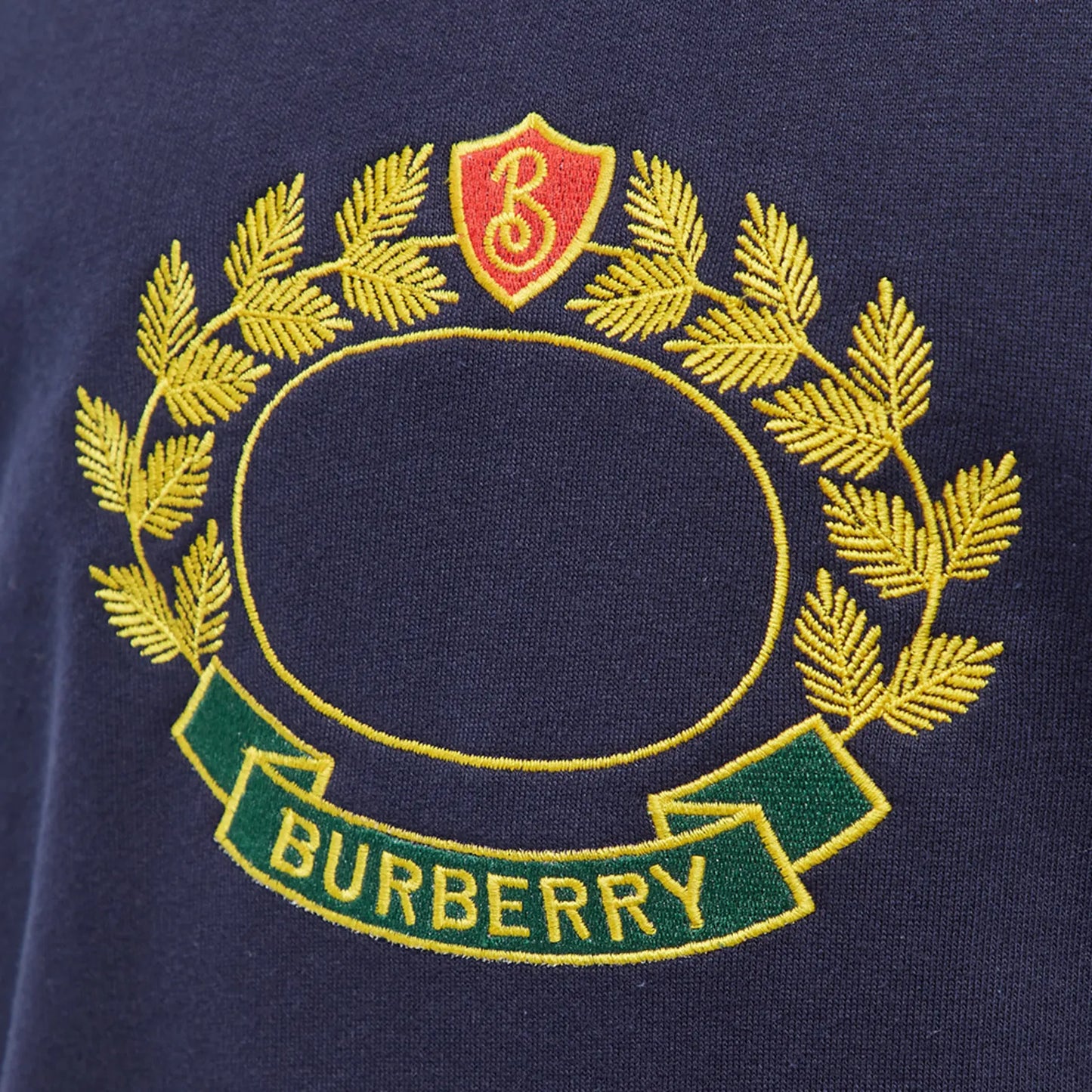 Burberry Navy Logo Embroidered Sweatshirt - DANYOUNGUK