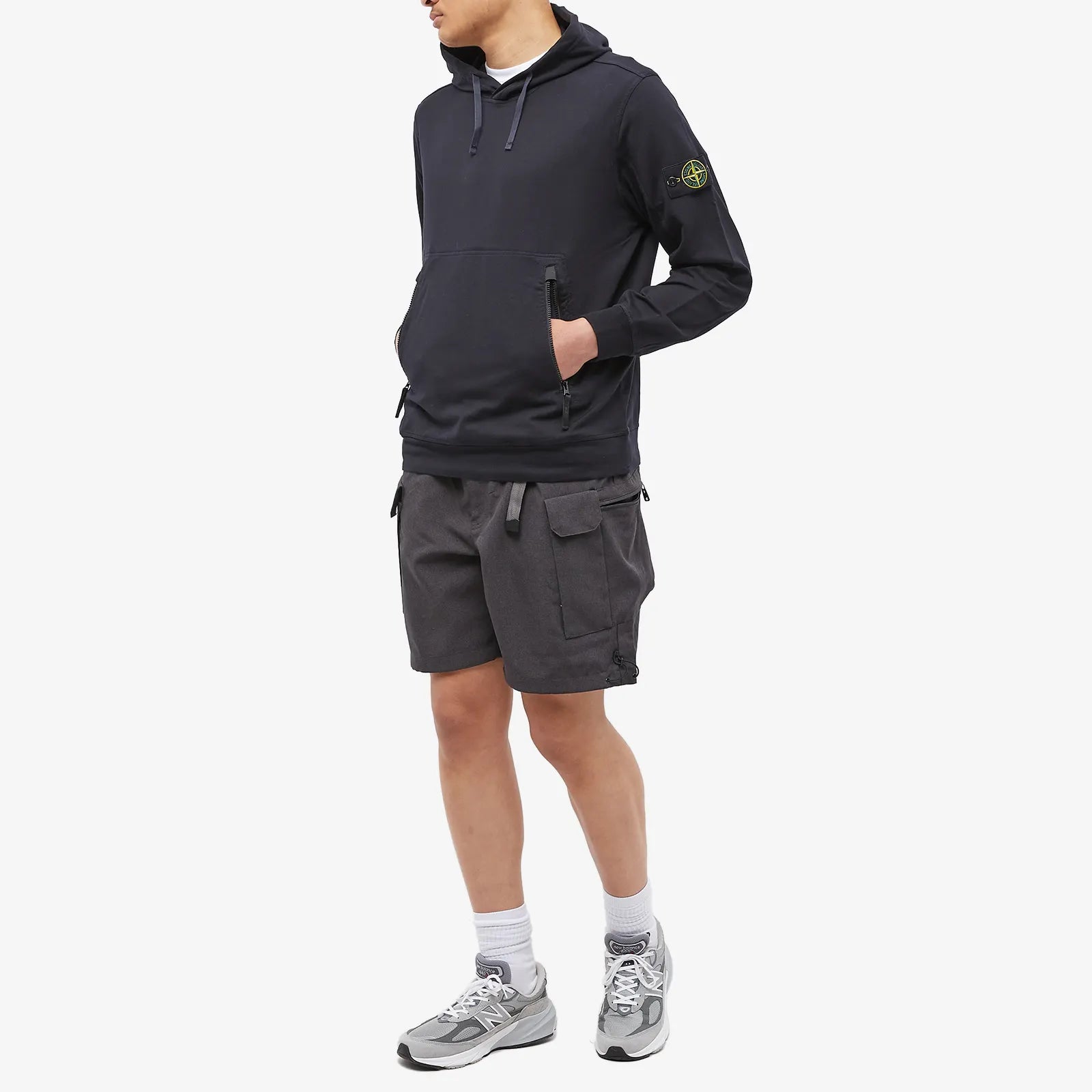 Stone island shorts and hoodie set hotsell