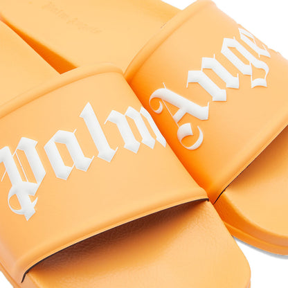 Palm Angels Orange Logo Sliders - DANYOUNGUK