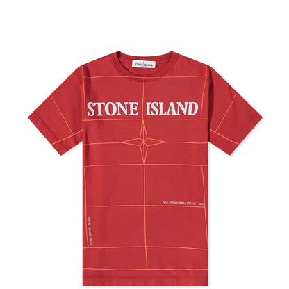 Kids Stone Island Grid T-Shirt - DANYOUNGUK