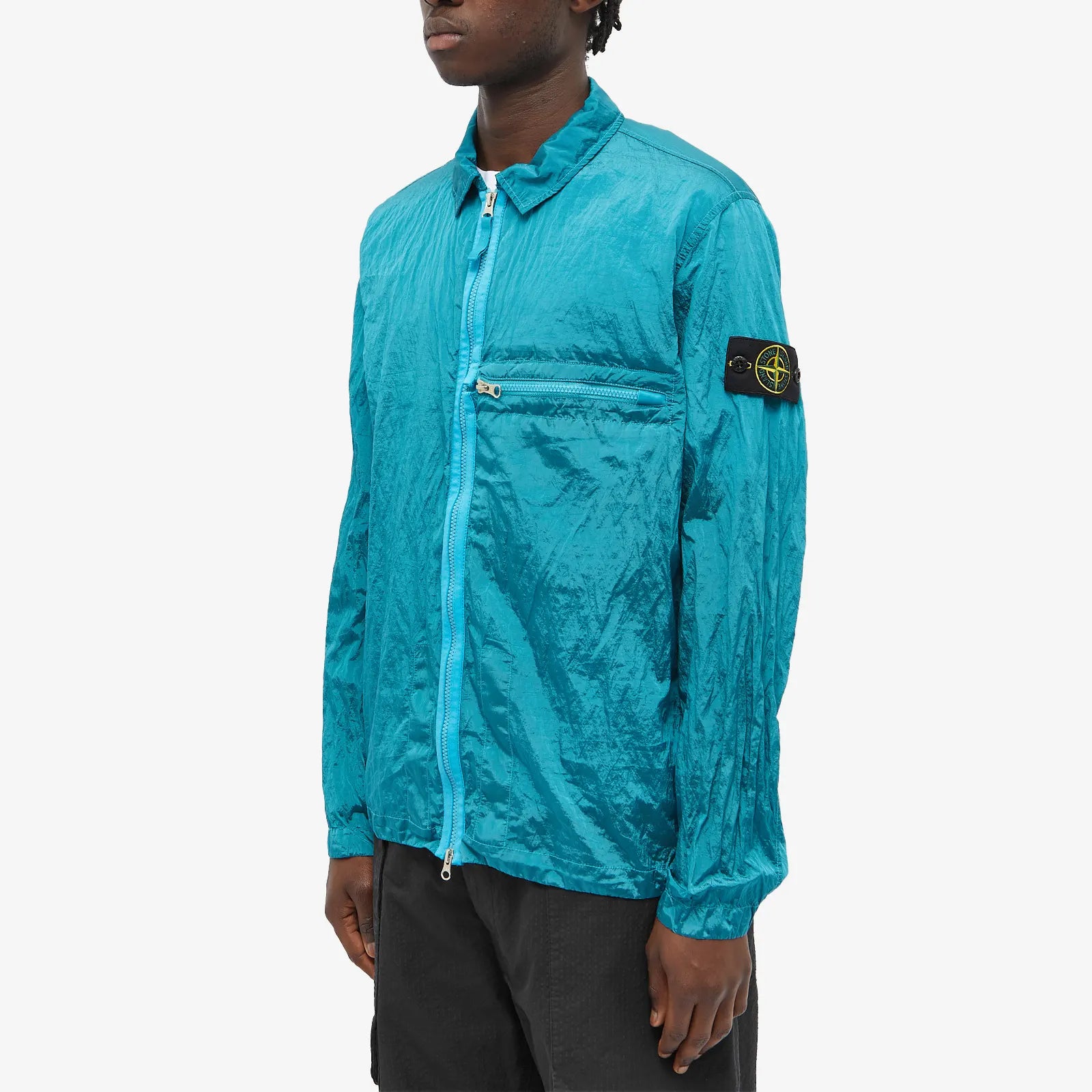 Stone island nylon metal overshirt olive Clearance