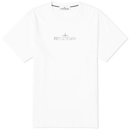 Stone Island White Logo T-Shirt - DANYOUNGUK
