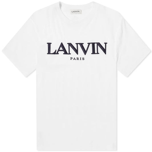 Lanvin White Embroidered Logo T-Shirt