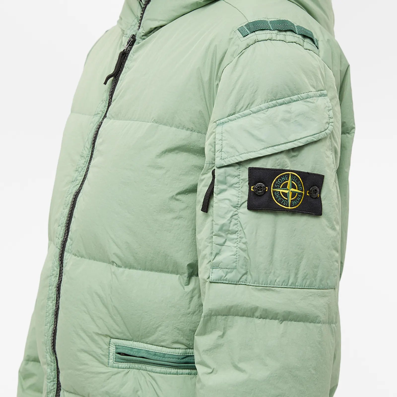 Stone Island Crinkle Rep Hooded Down Jacket - DANYOUNGUK