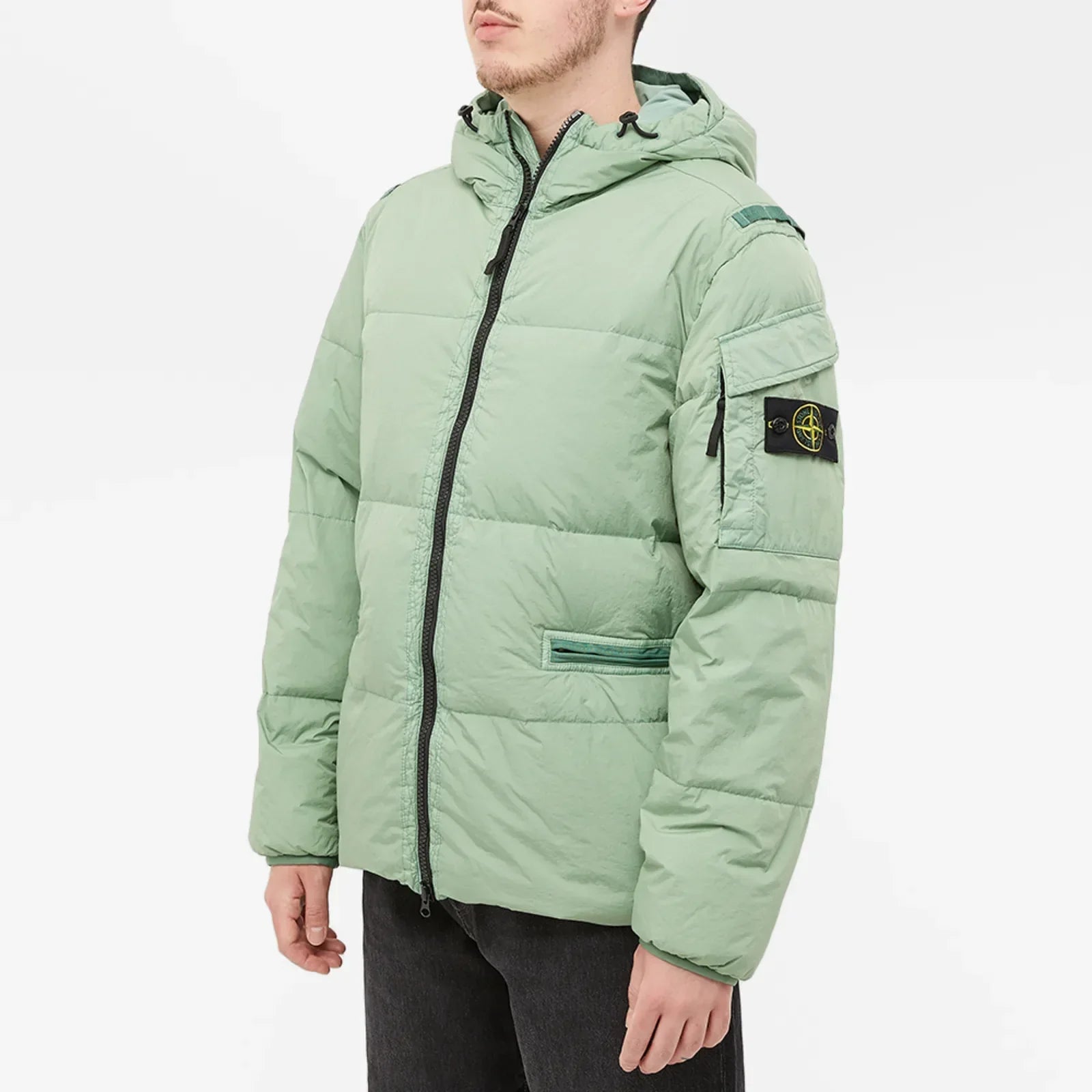 Stone Island Crinkle Rep Hooded Down Jacket - DANYOUNGUK