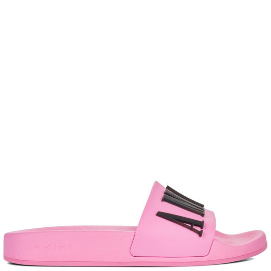 Amiri Pink Logo Sliders - DANYOUNGUK