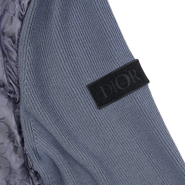 Dior Oblique Blouson Anthracite Gray Wool Knit - DANYOUNGUK