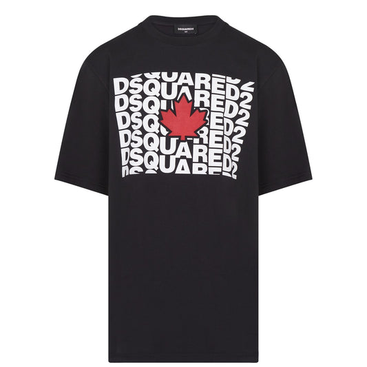 Kids DSQUARED2 Black Logo T-Shirt - DANYOUNGUK