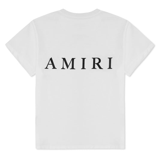 Kids Amiri White Logo T-Shirt - DANYOUNGUK