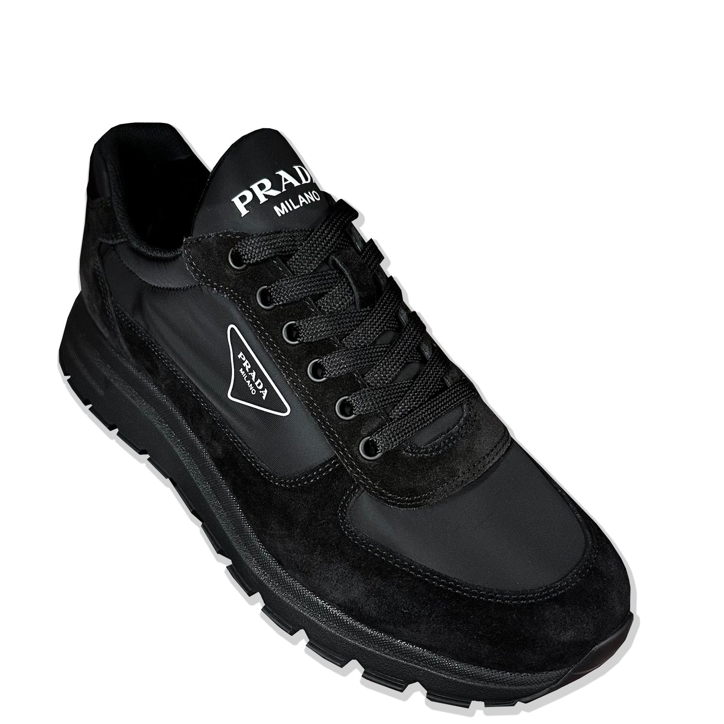 Prada black discount runners