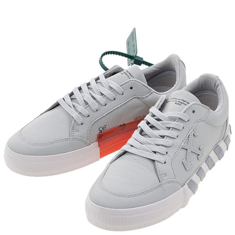 Off-White Leather Vulcanised Trainers - DANYOUNGUK