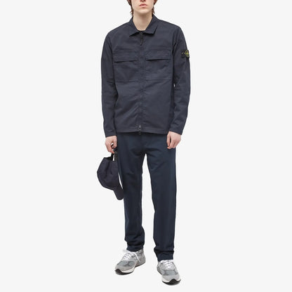 Stone Island Supima Cotton Twill Zip Overshirt - DANYOUNGUK