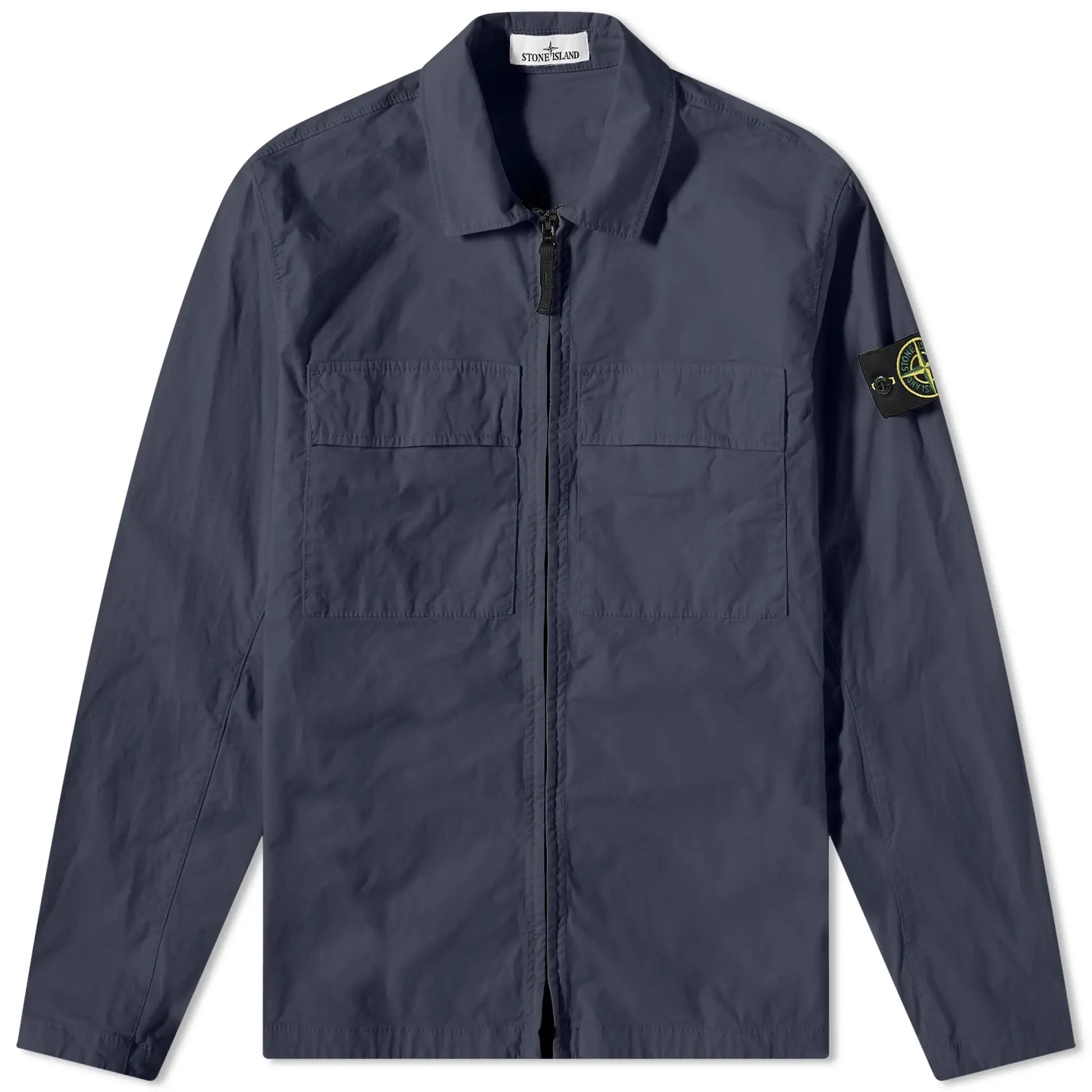 Stone Island Supima Cotton Twill Zip Overshirt - DANYOUNGUK