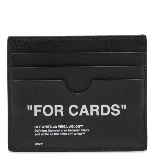 Off-White Quote Card Wallet Black