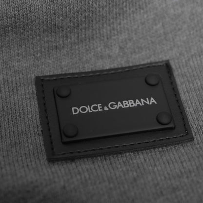 Dolce and Gabbana Grey Plaque Zip Hoodie - DANYOUNGUK