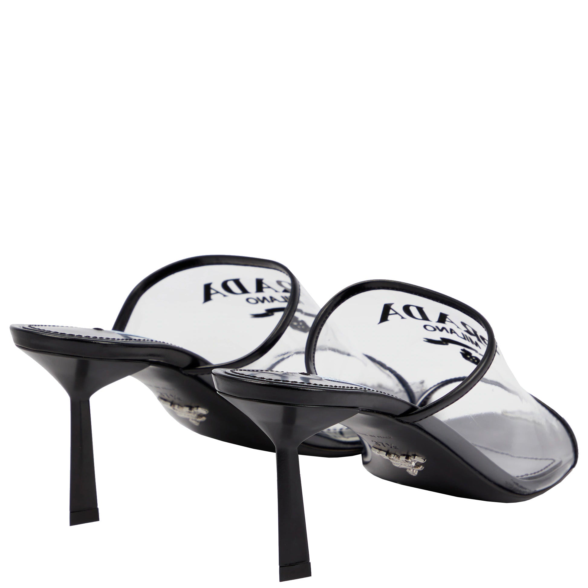 Womens Prada Logo PVC Heels - DANYOUNGUK