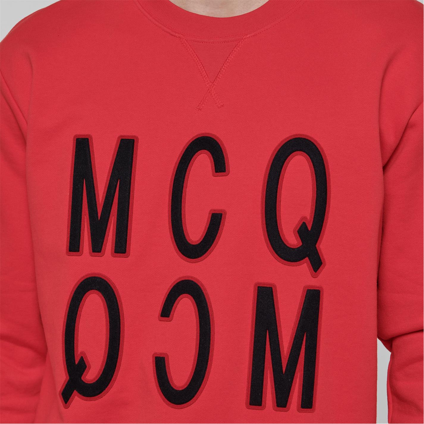 Mcq velvet cheap logo hoodie