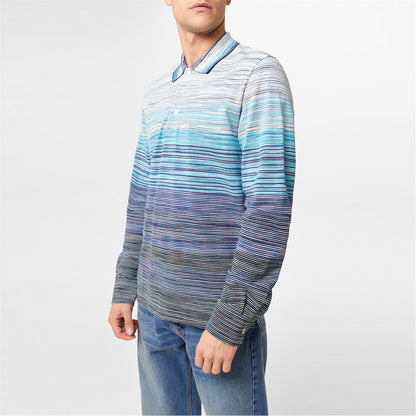 Missoni Classic Stripe Long Sleeve Polo