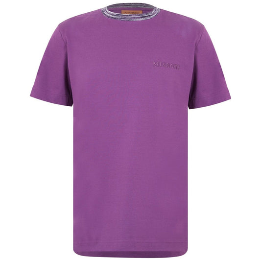 Missoni Purple Collar Trim T-Shirt - DANYOUNGUK