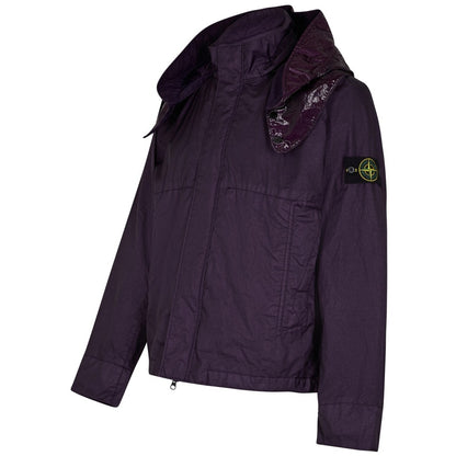 Stone Island Purple Hooded Membrana Jacket