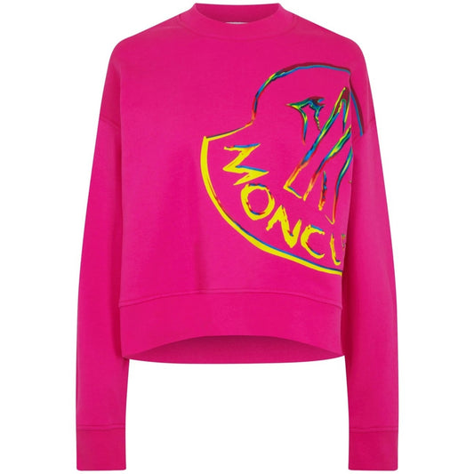 Womens Moncler Pink Logo Sweatshirt - DANYOUNGUK