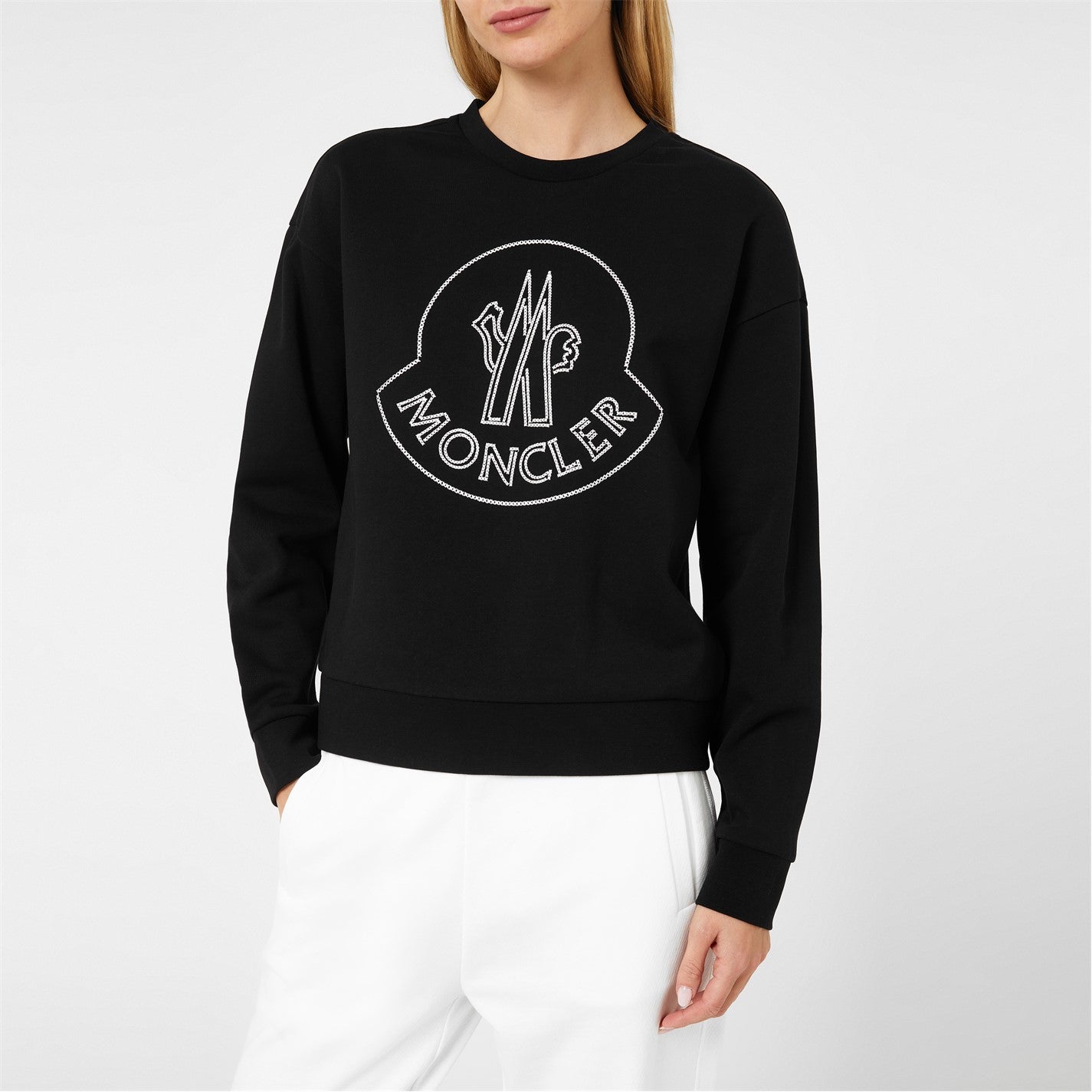 Womens Moncler Embroidered Logo Sweater - DANYOUNGUK