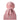 Womens Moncler Pink Bobble Beanie