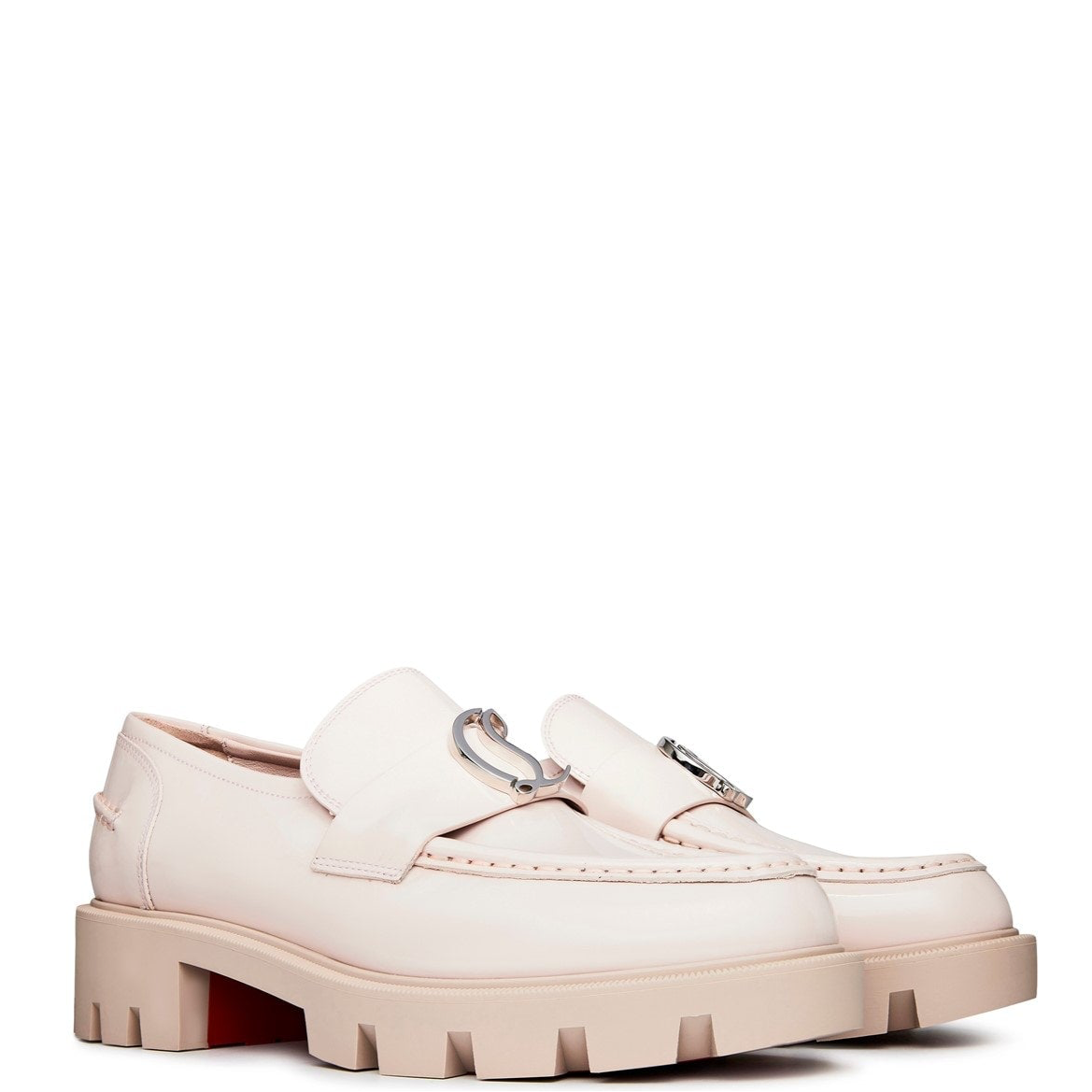 Womens Christian Louboutin Moc Lug Loafers