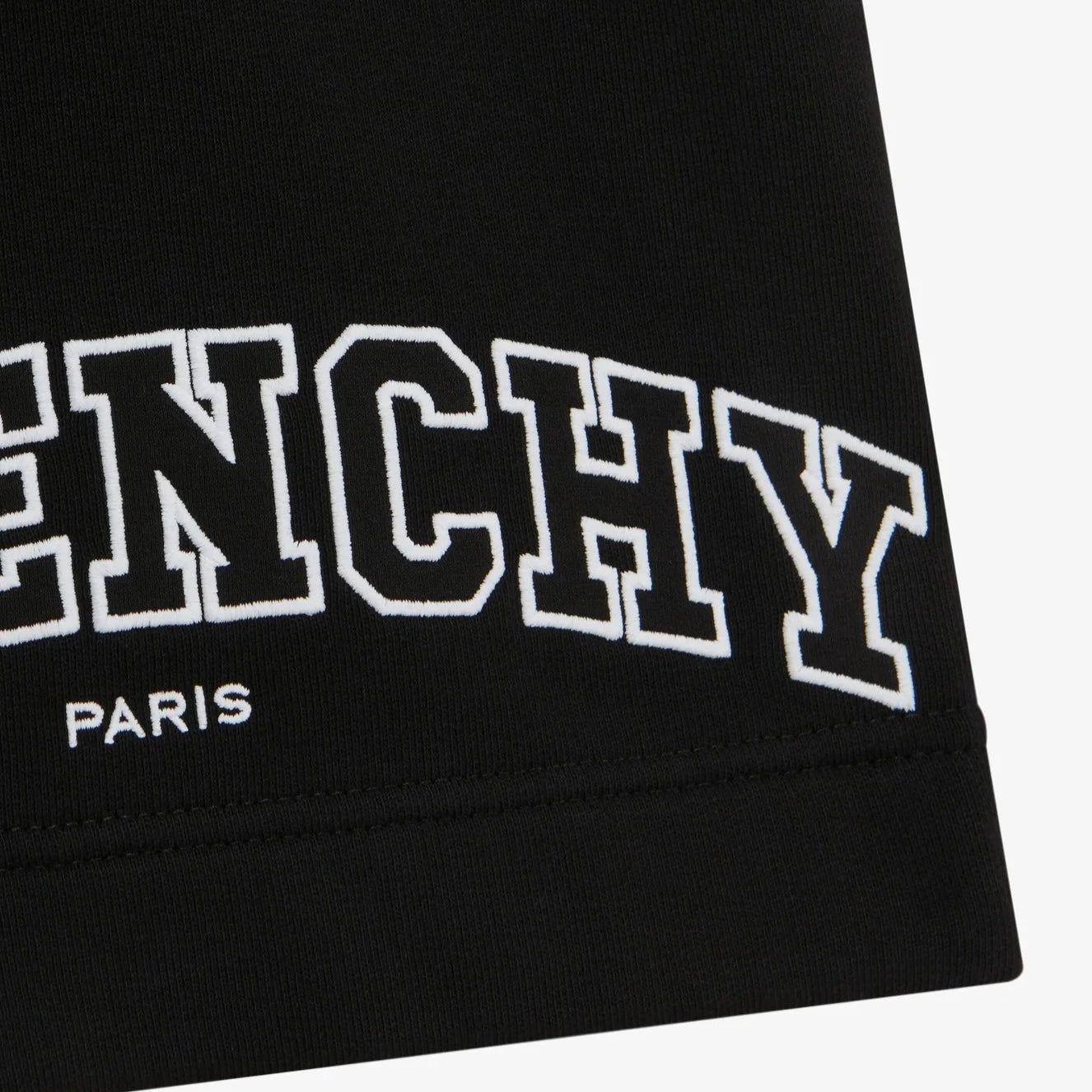 Givenchy Black Embroidered Logo Sweatshorts - DANYOUNGUK