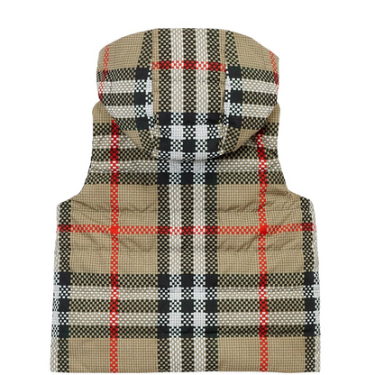 Kids Burberry Reversible Check Puffer Gilet