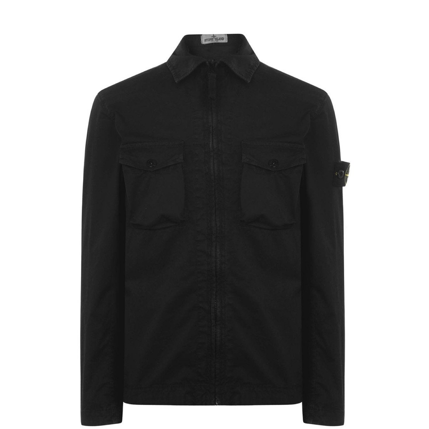 Stone Island Junior Black Double Pocket Overshirt