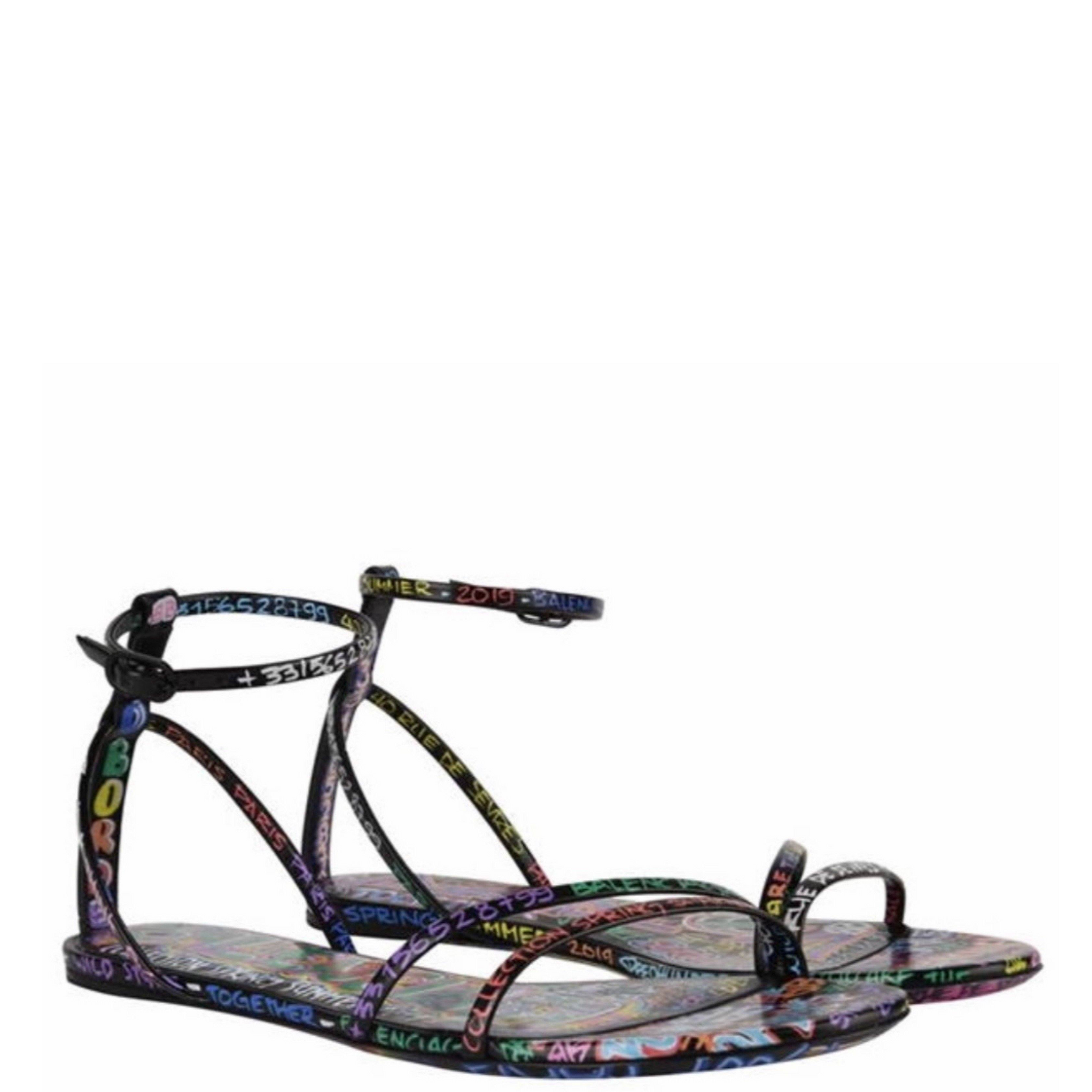 Womens Balenciaga Graffiti Sandals DANYOUNGUK