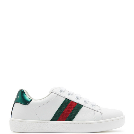 Kids Gucci Ace Leather Trainers - DANYOUNGUK