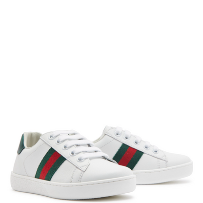 Kids Gucci Ace Leather Trainers DANYOUNGUK