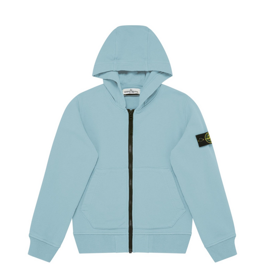 Stone Island Junior Aqua Zip Up Hoodie