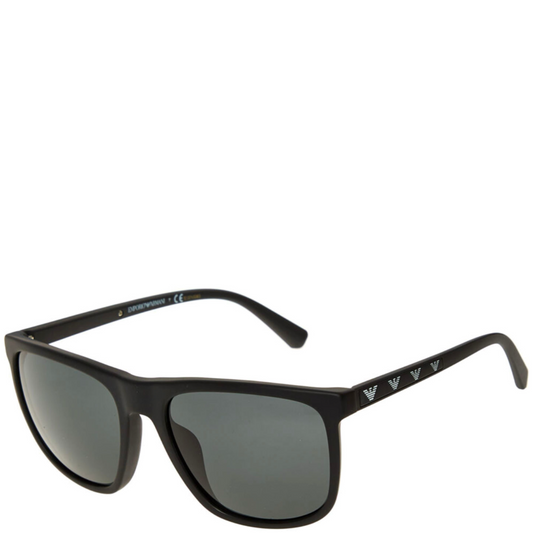 Emporio Armani Matte Black Logo Sunglasses