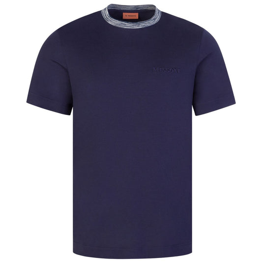 Missoni Navy Collar Trim T-Shirt - DANYOUNGUK