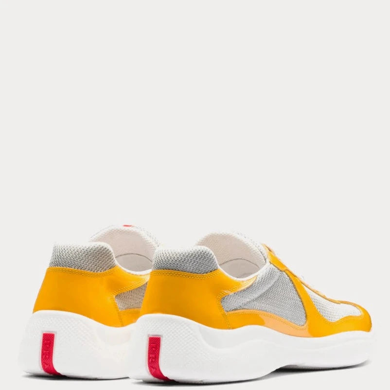 Prada Gold Patent Americas Cup Trainers - DANYOUNGUK