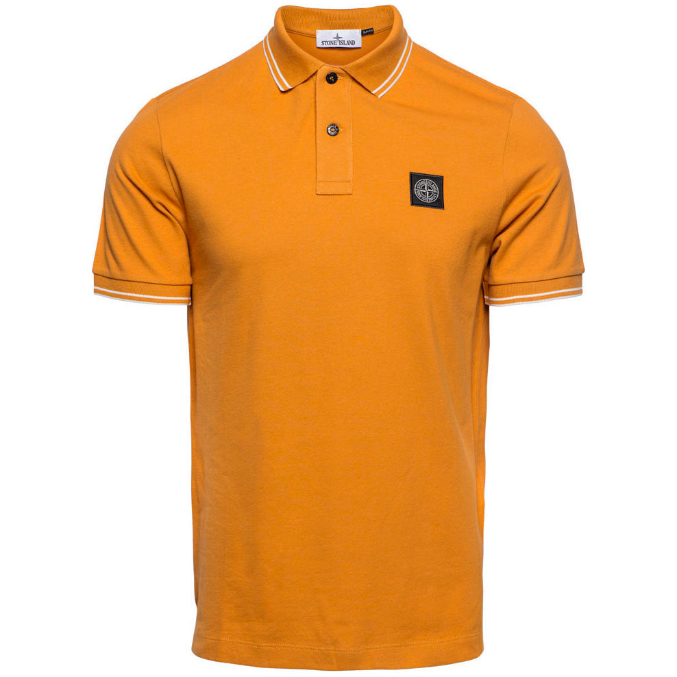Stone Island Orange Polo Shirt - DANYOUNGUK