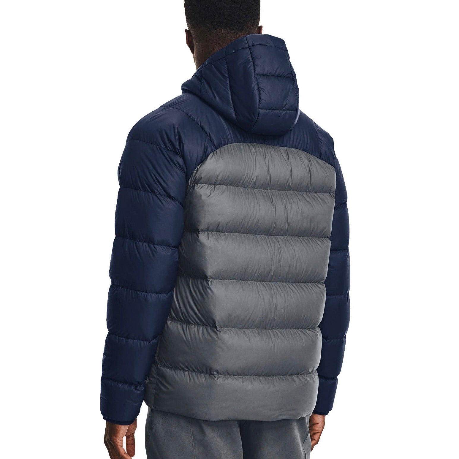 UA Grey & Navy Padded Down Coat - DANYOUNGUK