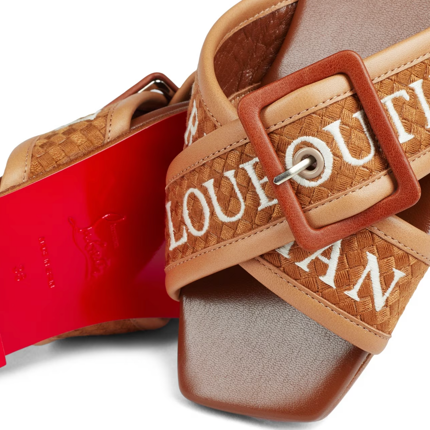 Womens Christian Louboutin Crossimule Sandals - DANYOUNGUK