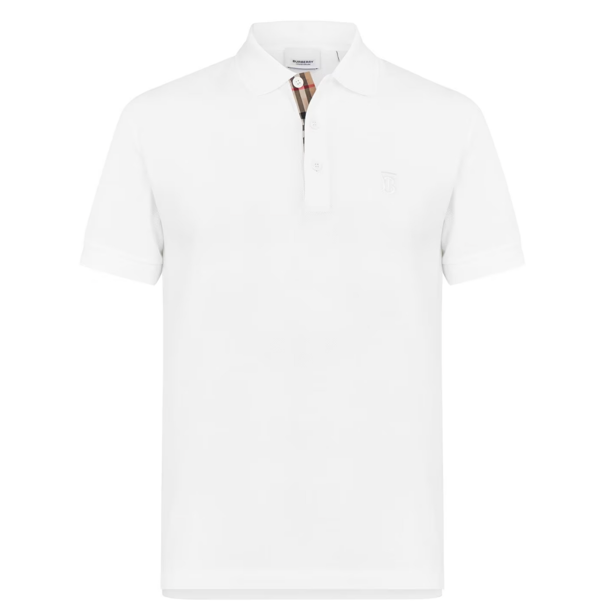 Burberry White Eddie Logo Polo - DANYOUNGUK