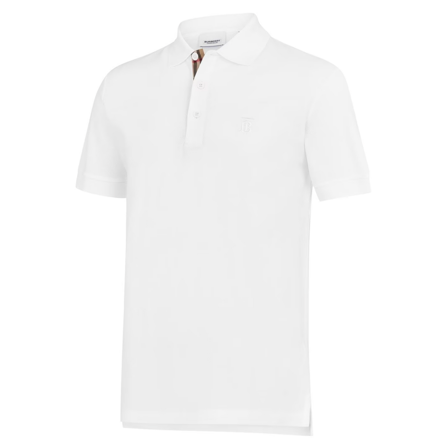 Mens white burberry deals polo