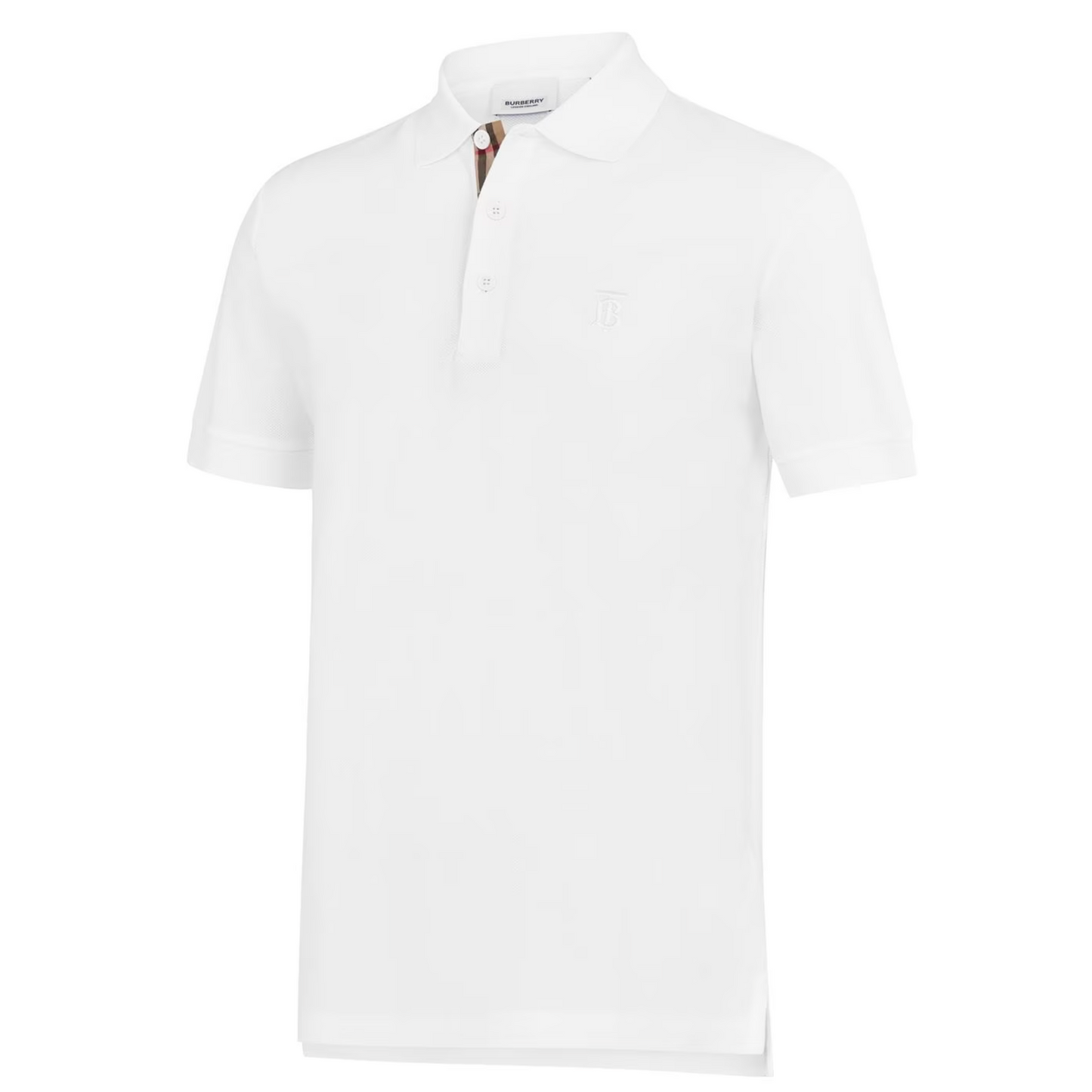 Burberry White Eddie Logo Polo - DANYOUNGUK