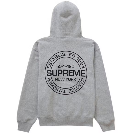 Supreme Grey Back Logo Hoodie - DANYOUNGUK