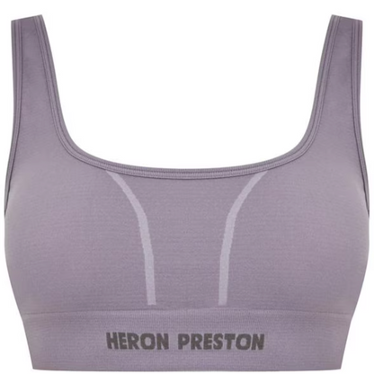 Heron Preston Grey Logo Sports Bra