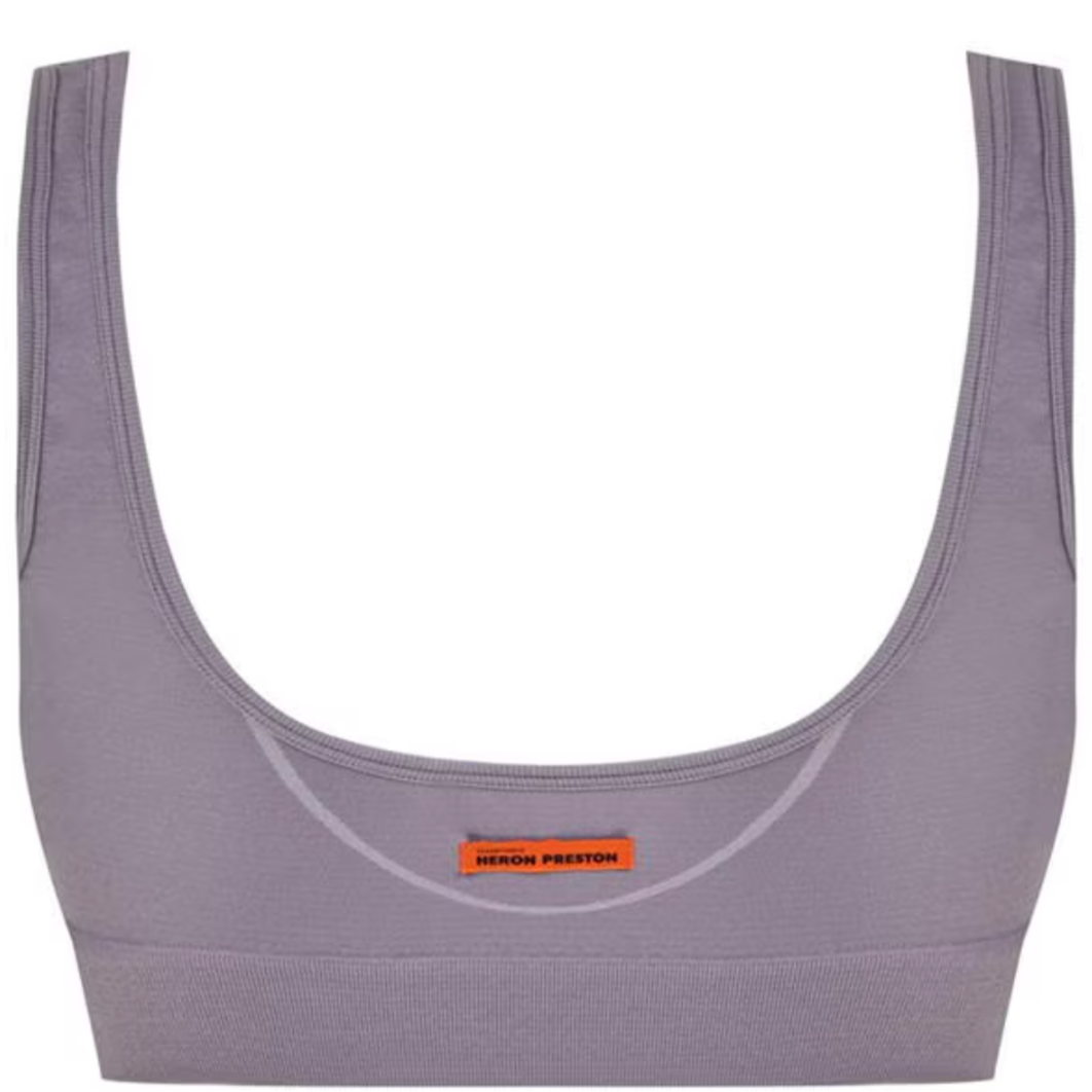 Heron Preston Grey Logo Sports Bra