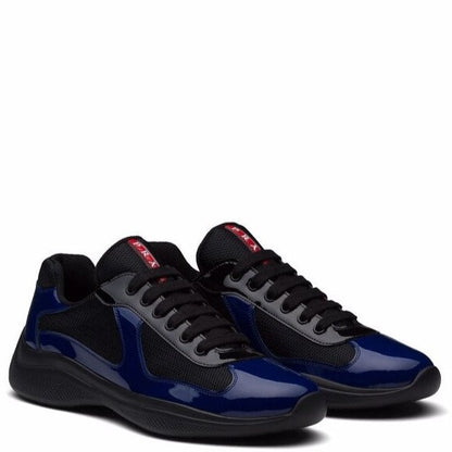 Prada Navy Patent Americas Cup Trainers - DANYOUNGUK