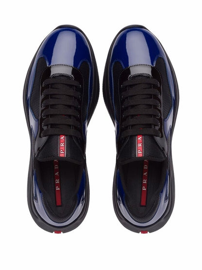 Prada Navy Patent Americas Cup Trainers - DANYOUNGUK