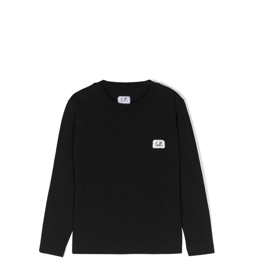 Kids CP Company Black Long Sleeve T-Shirt